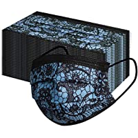 Liangyi 50pc_Mascarillas Adultos_Desechables-Negra_MáScara De Mujer Decorativa De Malla De Encaje Personalizada